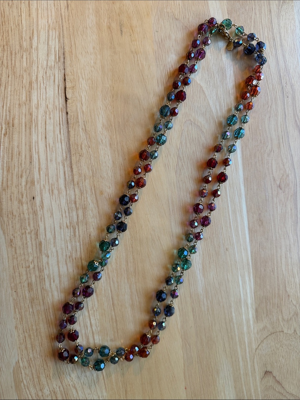 Joan Rivers Multicolor Glass Bead Strand Long Necklace